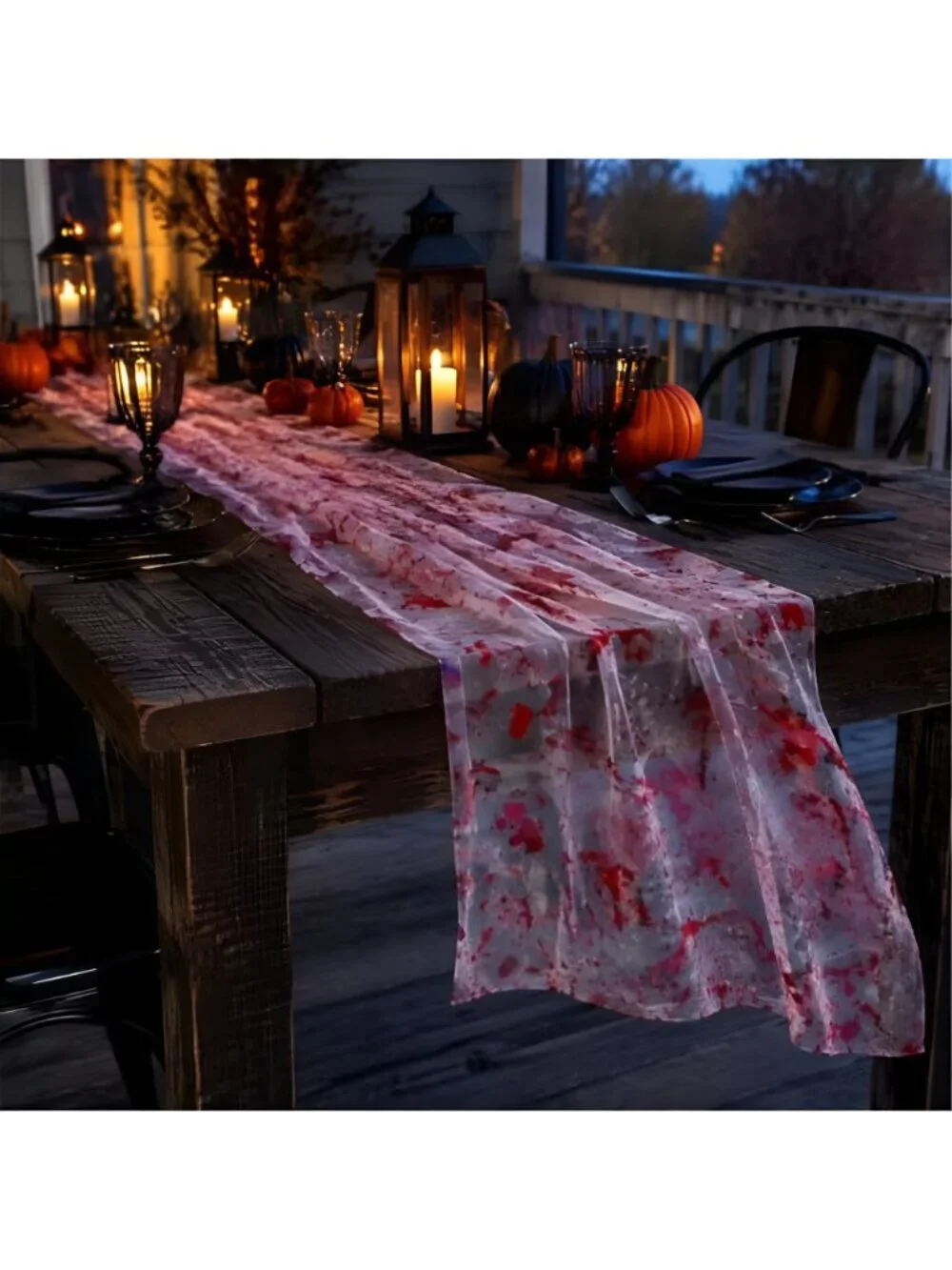 27.5x118in Halloween Bloodstain Table Runner Scary Table Runner Decor